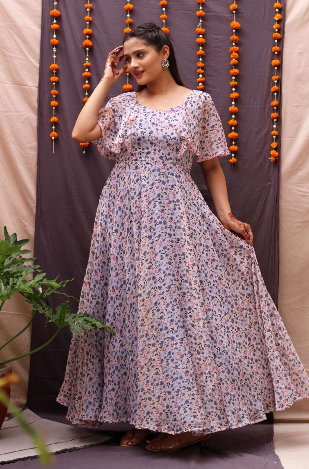 Georgette store long frocks