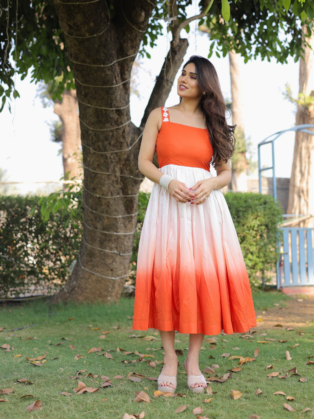 Paradise cotton ombre dress