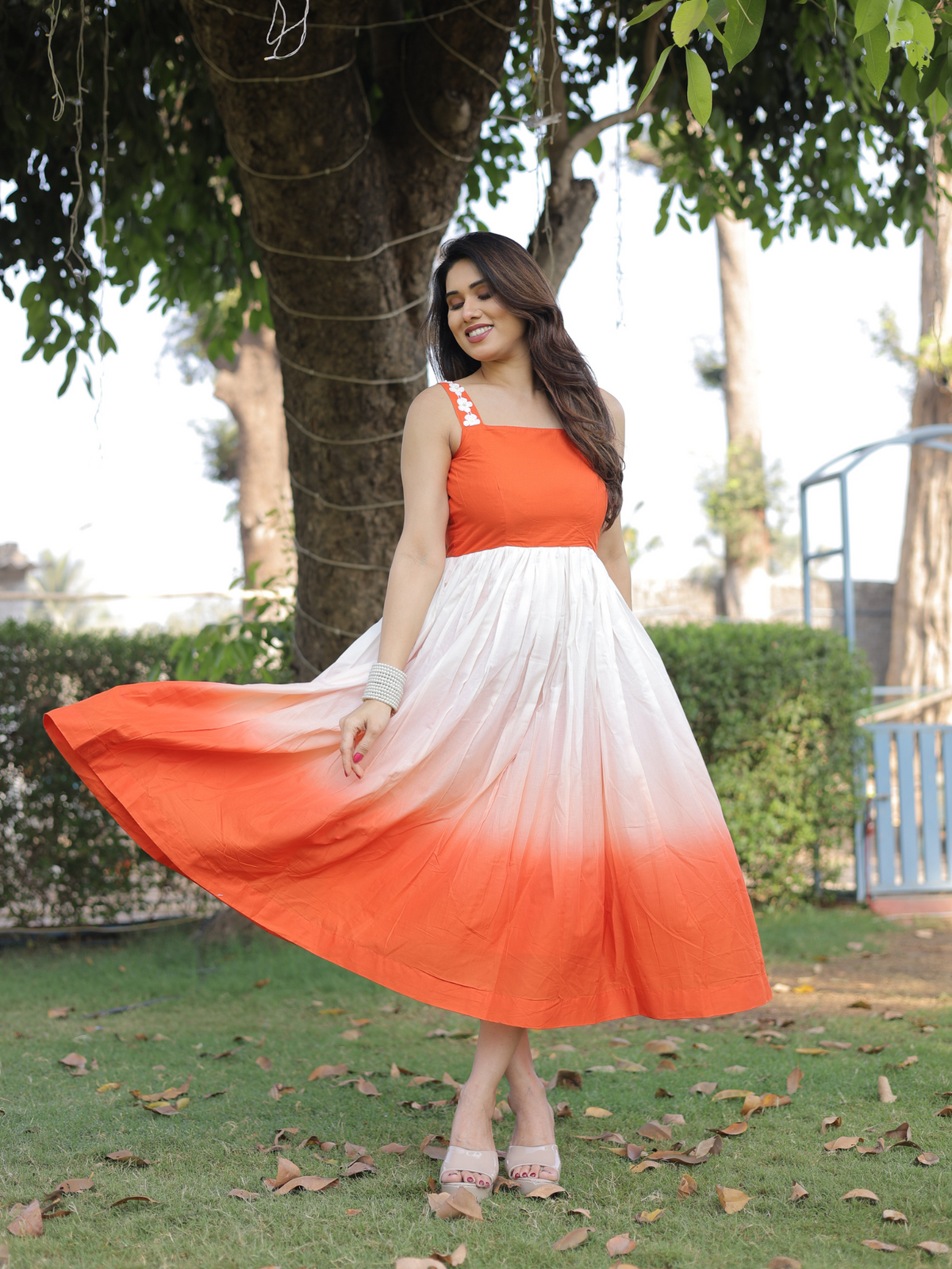 Paradise cotton ombre dress