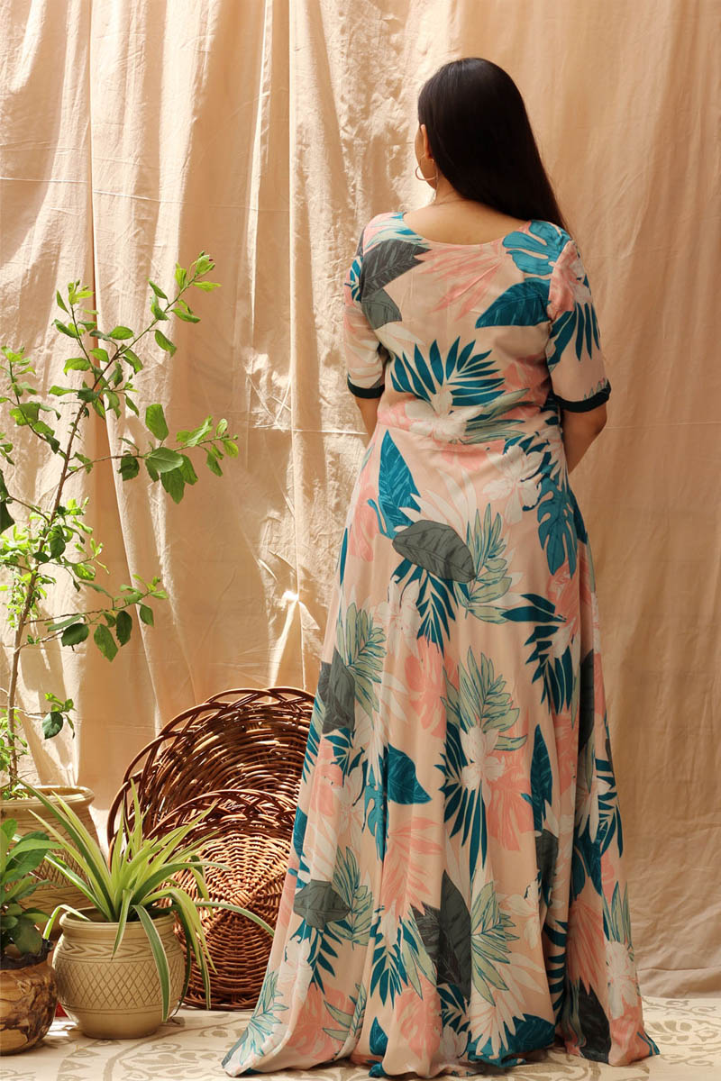 Floral Print Long DRess – Parien House